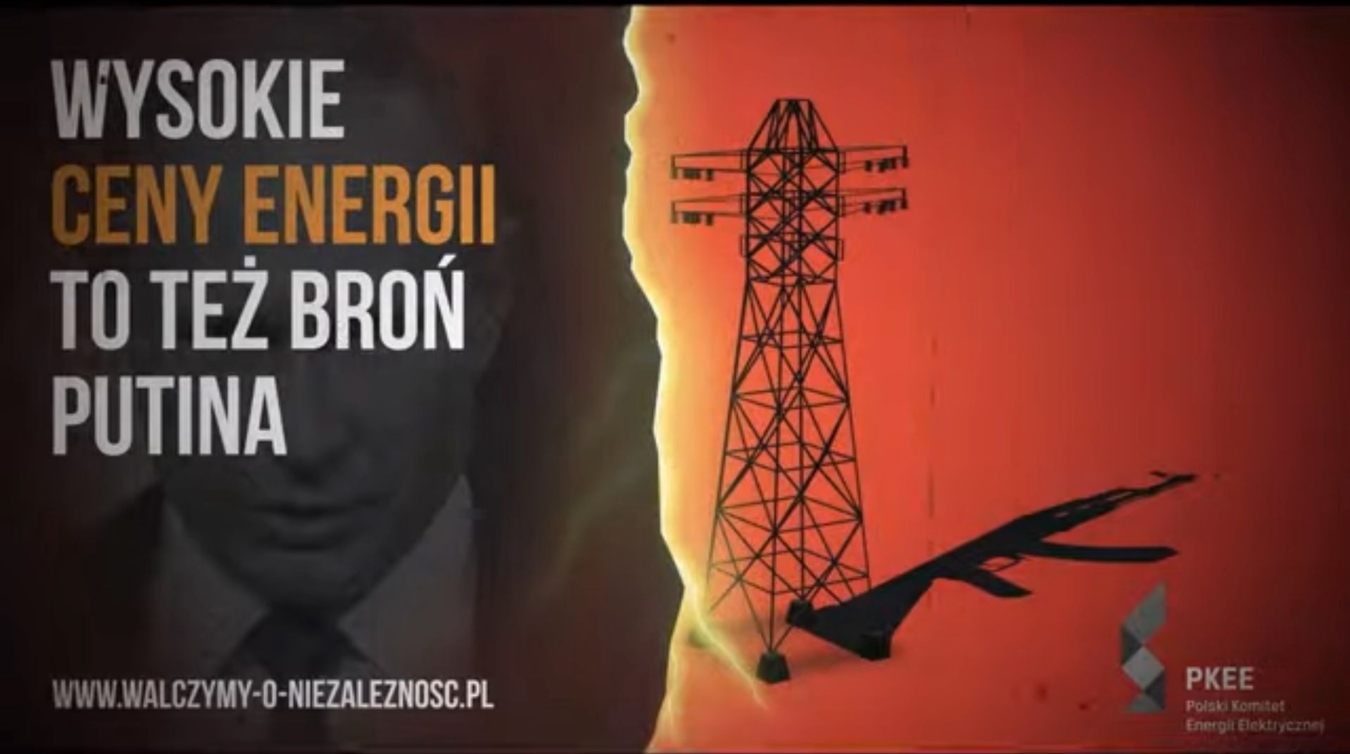 Billboard nowej akcji tłumaczącej wysokie ceny prądu