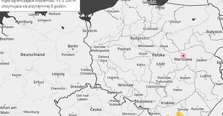 Uwaga Małopolska. Pojawi się w nocy. IMGW ostrzega