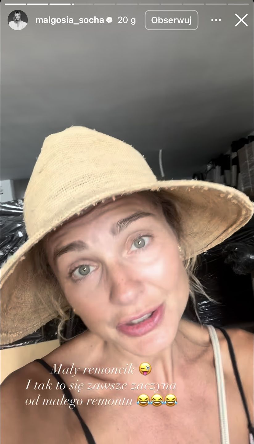 Małgorzata Socha dokumentuje remont 
