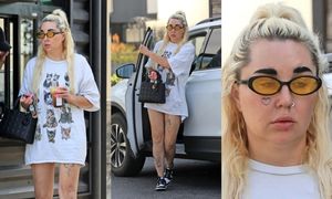 Prawie 40-letnia Amanda Bynes odsłania odchudzoną sylwetkę w ultrakrótkich szortach, wywijając torebką za 25 tysięcy (ZDJĘCIA)