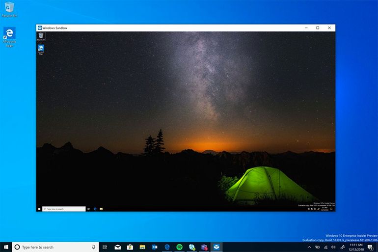 Piaskownica systemu Windows, źródło: Microsoft.