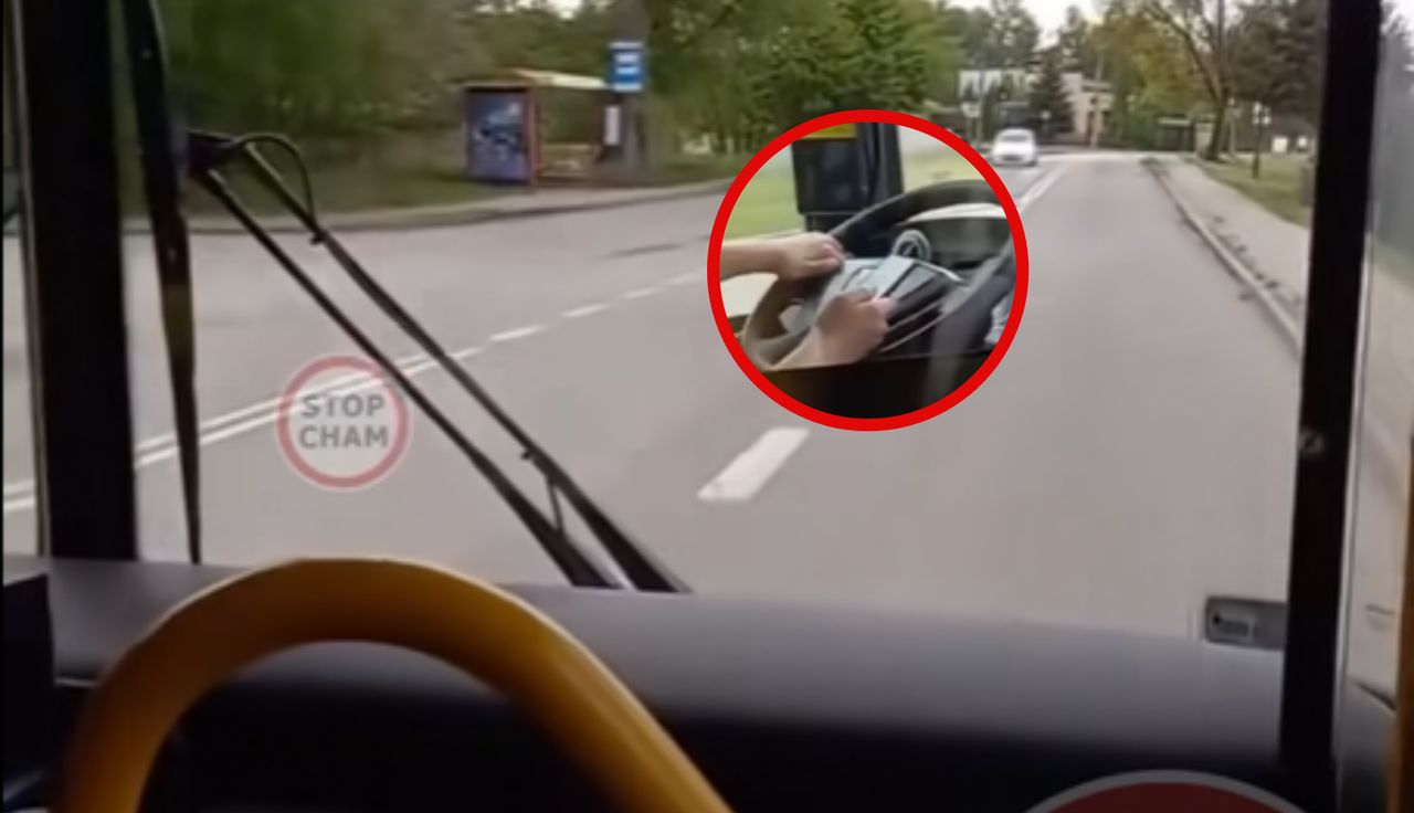 Kierowca autobusu przyłapany. "Przykład braku odpowiedzialności"