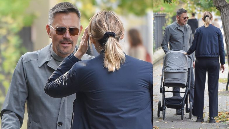 Krzysztof Ibisz spaceruje z żoną i synkiem