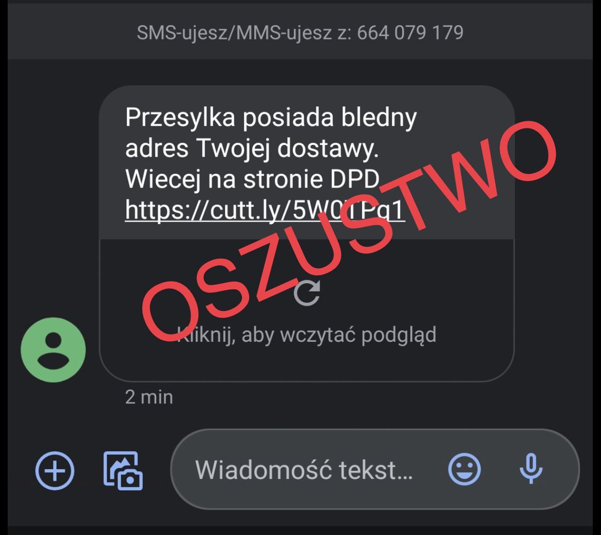 Oszustwo na firmę kurierską