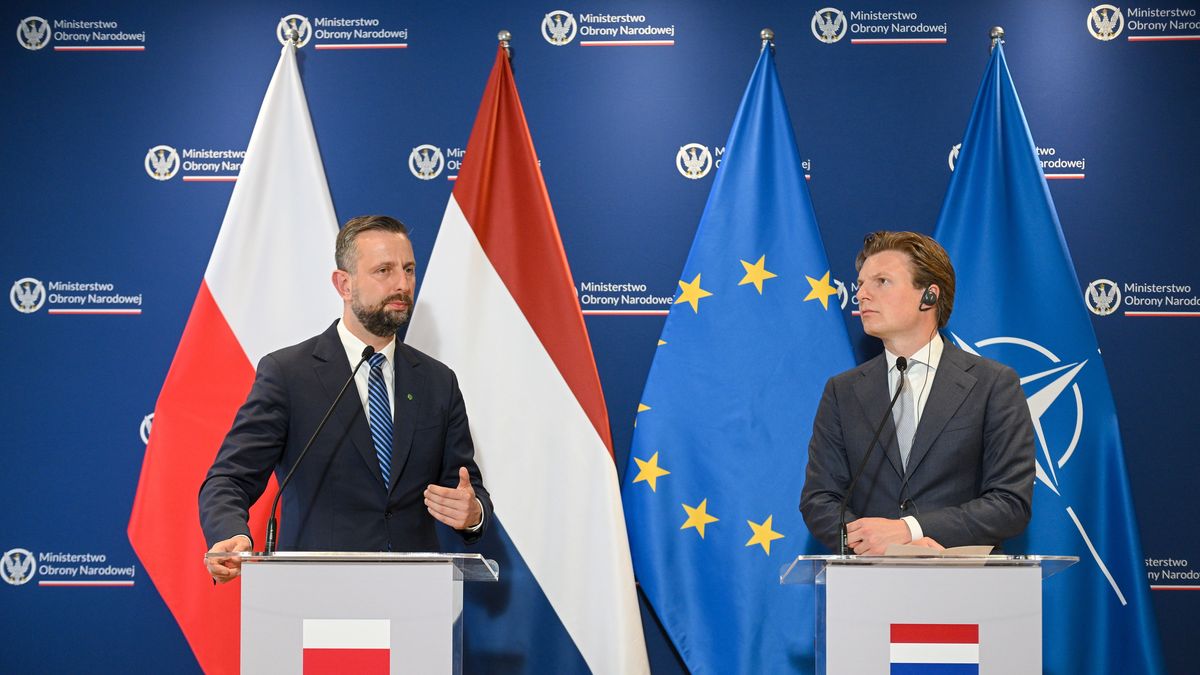 Ruben Brekelmans i Władysław Kosiniak-Kamys podczas poniedziałko