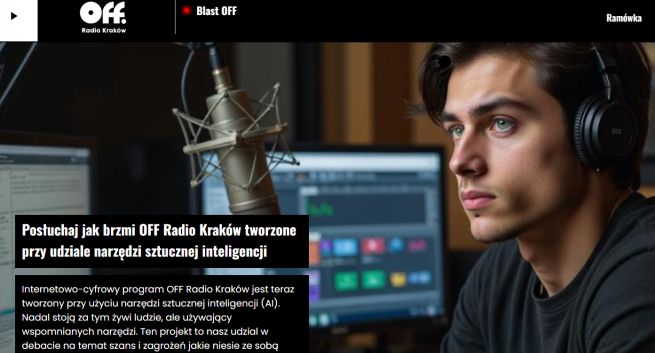 Rekordy Off Radia Kraków z AI. Członkini KRRiT chce specjalnego zakazu