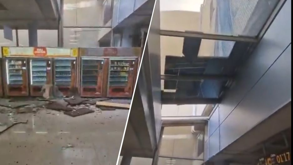 Na lotnisku na Majorce częściowo zawalił się dach