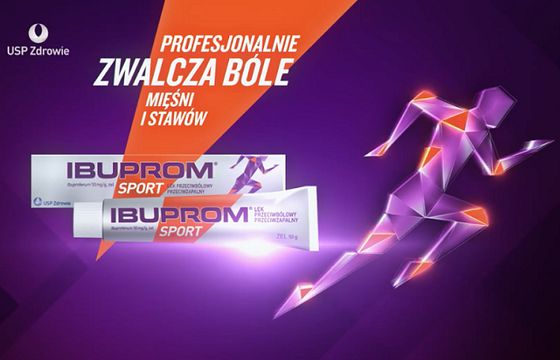 Ibuprom Sport w reklamach „profesjonalnie zwalcza bóle mięśni i stawów” (wideo)