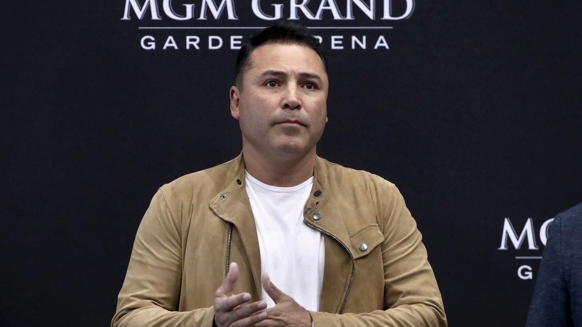 LAS-VEGAS, UNITED STATES - NOVEMBER 1, 2019: US former boxer, boxing promoter Oscar De La Hoya attends weigh-ins at T-Mobile Arena in Las Vegas, Nevada, United States, for Canelo vs Kovalev fights. Valery Sharifulin/TASS (Photo by Valery Sharifulin\TASS via Getty Images)