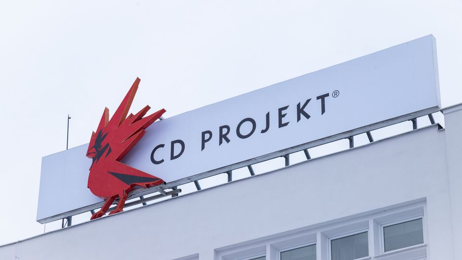 Mateusz Szymanskicd projekt, red, headquarters, warsaw, office, logo, logotype, sign, symbol, dev, developer, games, cyberpunk, building, city, white, warszawa, poland, polska, studio, cd, projekt