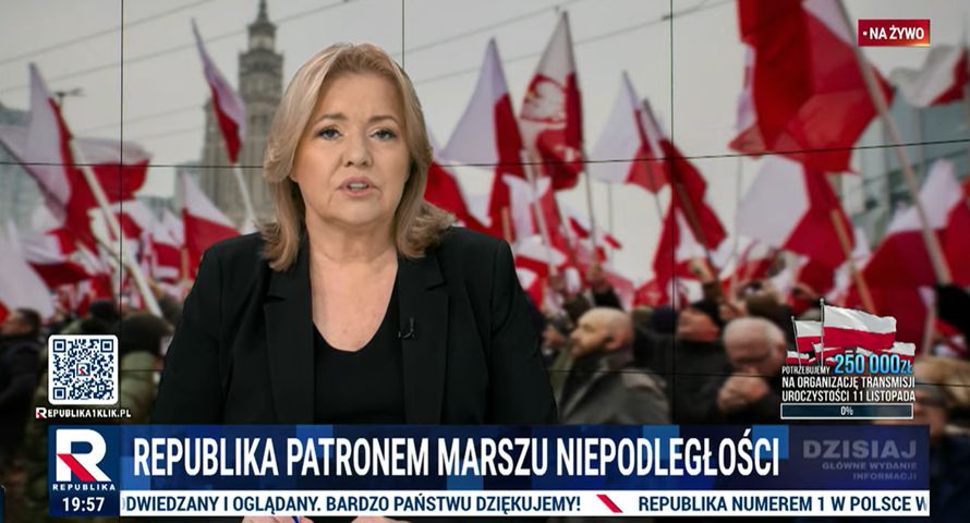 Republika tym razem chce 250 tys. zł od widzów. Jest patronem Marszu Niepodległości
