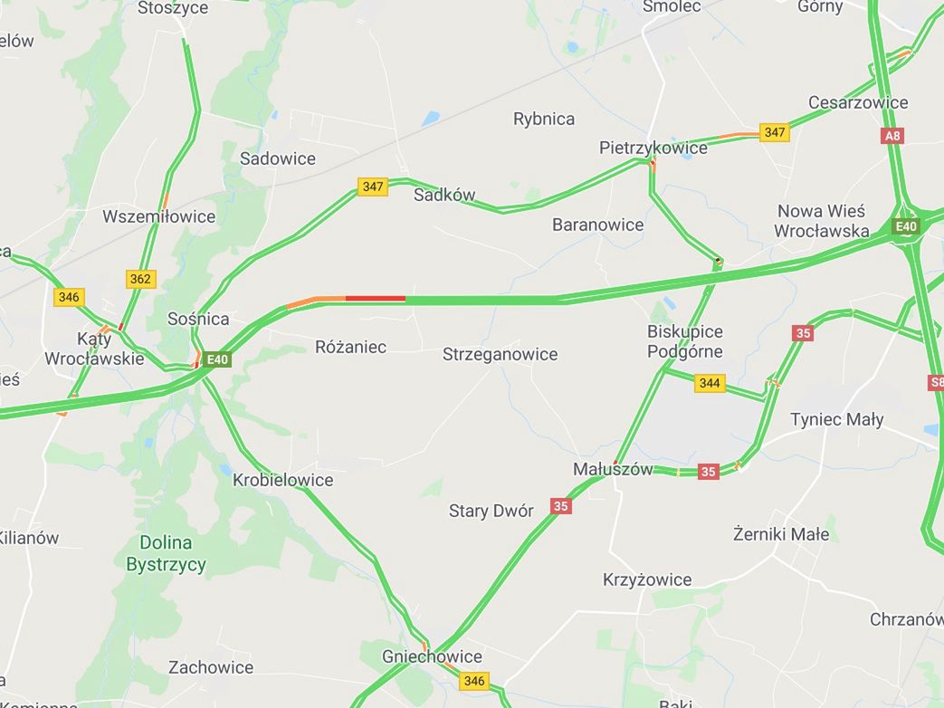 Korek między Węzłami Kąty Wrocławskie i Pietrzykowcie miał 1,5 km