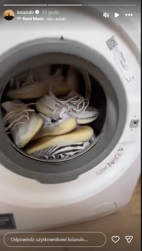 Książulo wrzucił buty do pralki