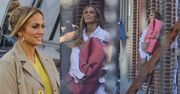 Wystylizowana Jennifer Lopez wygina się podczas sesji z GIGANTYCZNĄ różową torebką (ZDJĘCIA)