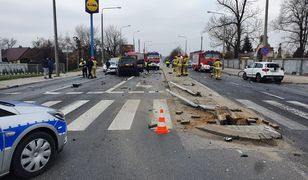 Kraksa w Radomiu. Trzy osoby w szpitalu