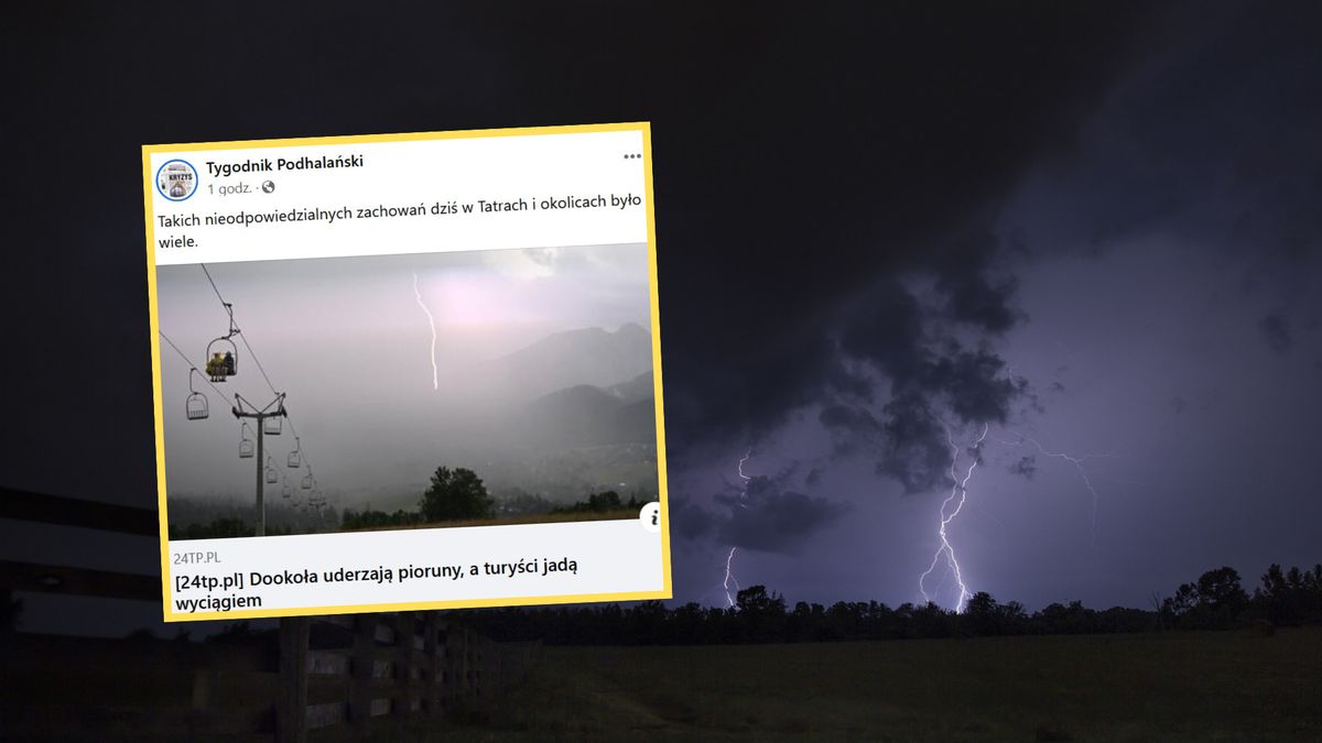  Turyści w Tatrach jechali wyciągiem na Butorowy Wierch podczas burzy