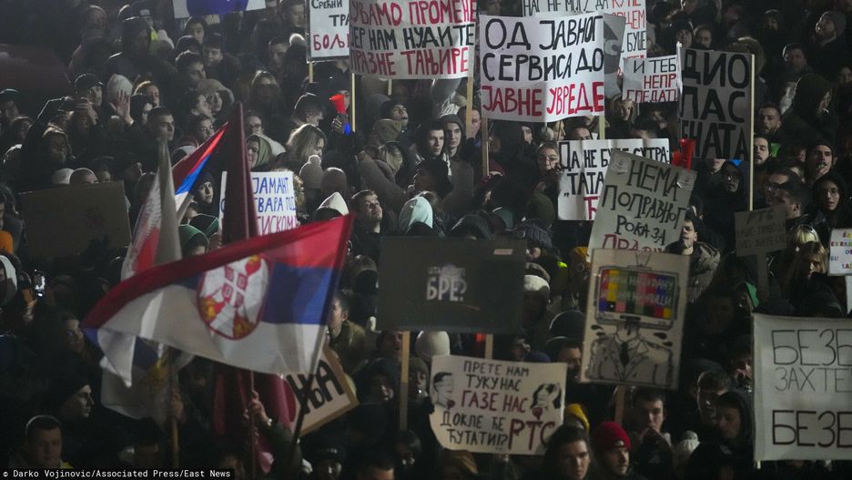 Protest w Serbii