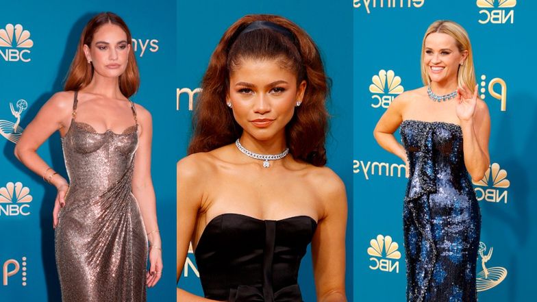 Emmy 2022. TABUNY gwiazd na gali rozdania nagród: Lily James, Zendaya, Reese Witherspoon i inni (ZDJĘCIA)