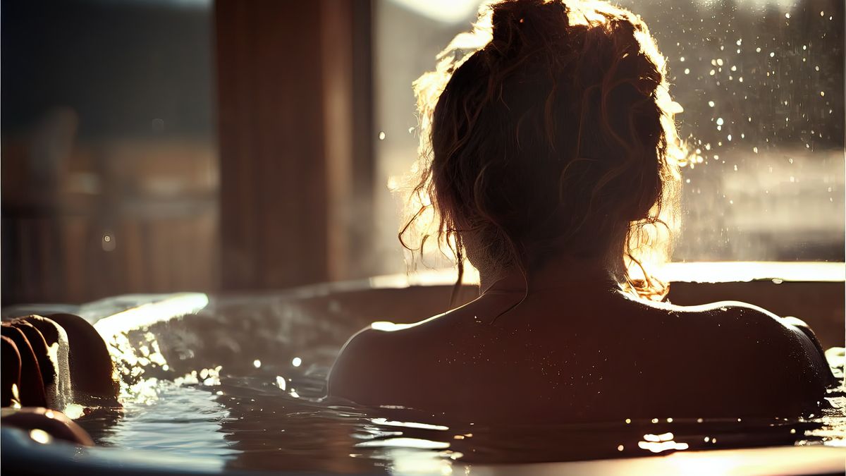 Kobieta w jacuzzi