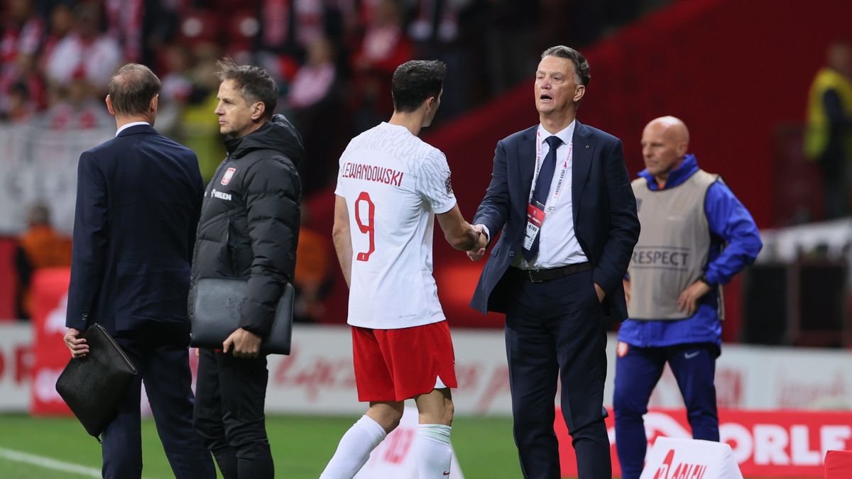 Getty Images / Leszek Szymański / Na zdjęciu: Robert Lewandowski i Louis Van Gaal