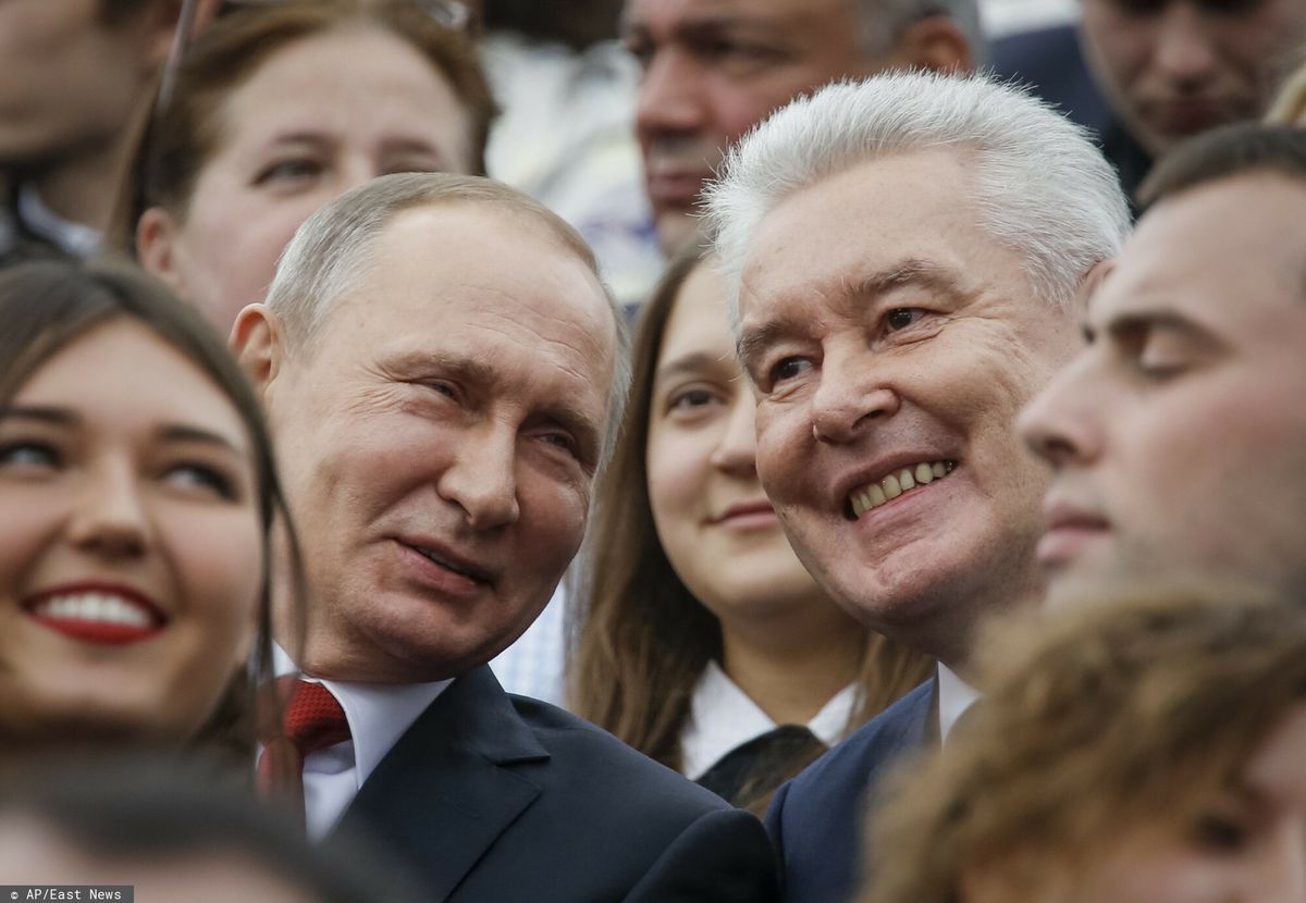 Władimir Putin i mer Moskwy Siergiej Sobianin