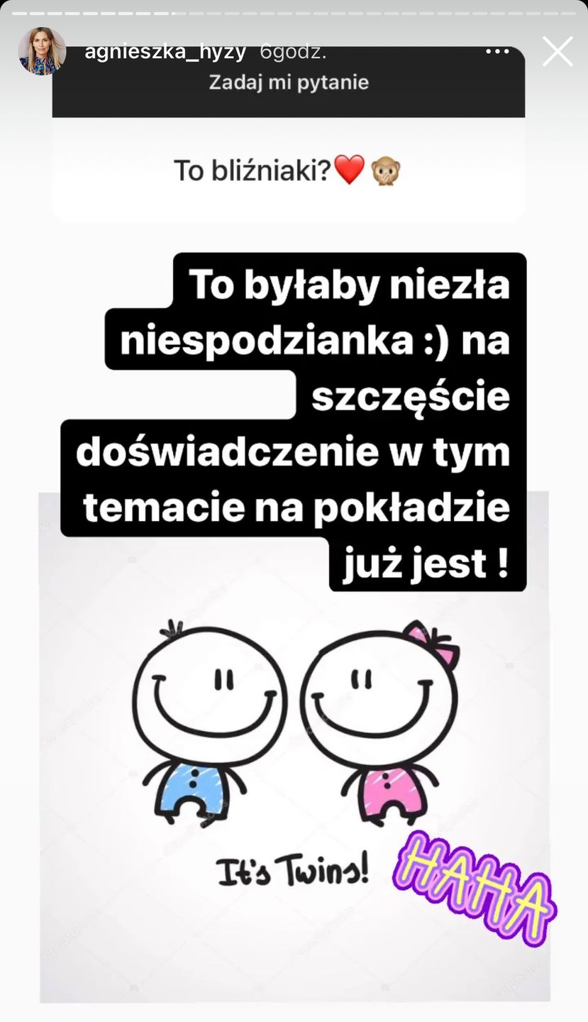 Agnieszka Hyży o bliźniakach