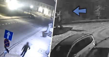 Wandal wpadł w szał i zniszczył auto. Wszystko się nagrało
