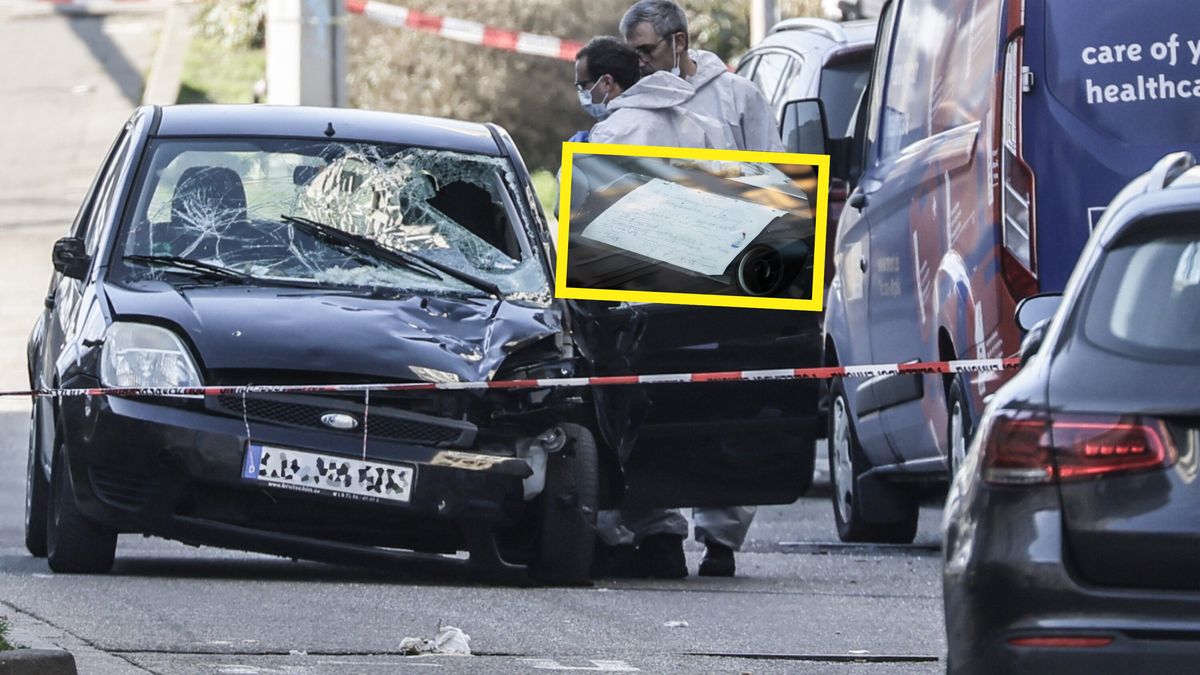 We wraku czarnego forda znaleziono kartkę z zapiskami.