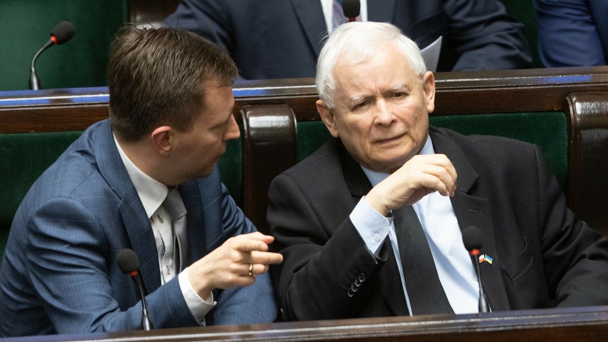 Łukasz Schreiber i Jarosław Kaczyński 