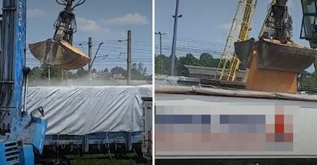 Rolnicy robią zdjęcia na granicy. Tak ukraińskie zboże wciąż wjeżdża do Polski