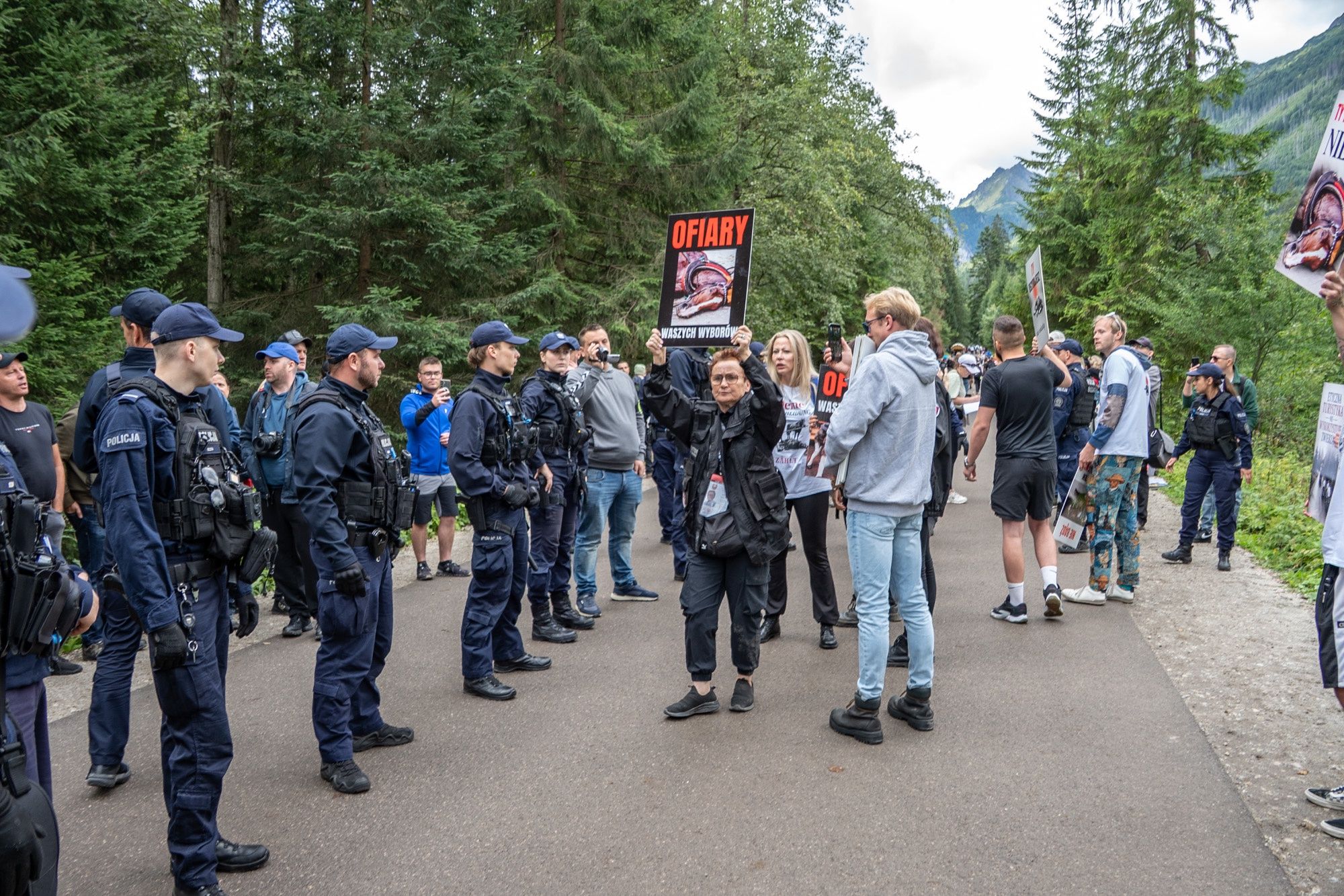 Protest przeciw fasiągom na Palenicy Białczańskiej