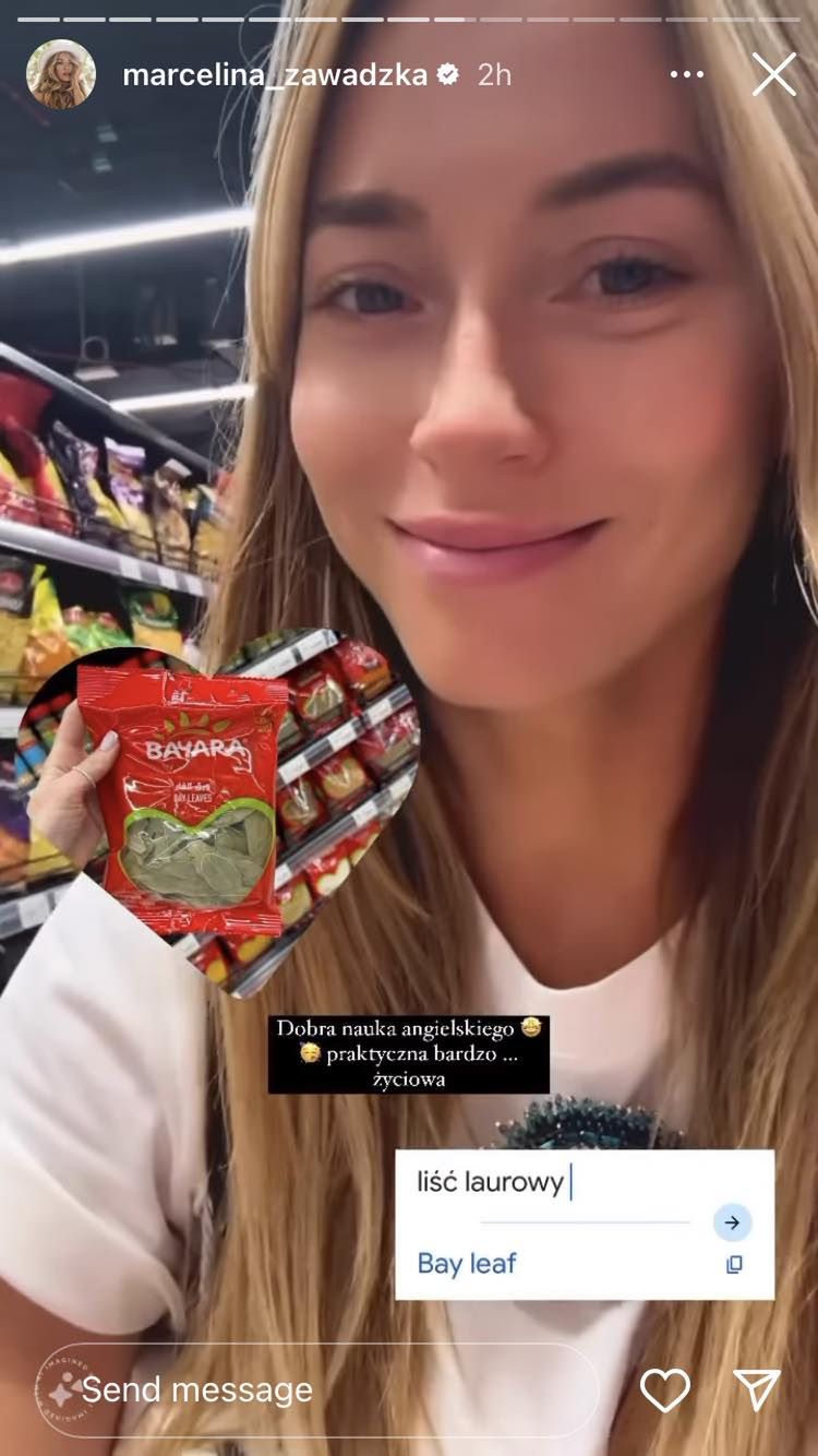 Marcelina Zawadzka relacjonuje zakupy w markecie w Dubaju