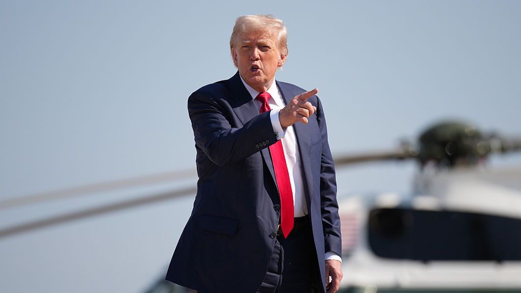 U.S. President Donald Trump Visits Scotland For Golfing Getaway
JOINT BASE ANDREWS, MARYLAND - JULY 25:  U.S. President Donald Trump boards Air Force One bound for Scotland on July 25, 2025 at Joint Base Andrews, Maryland. President Trump is visiting his Trump Turnberry golf course, as well as Trump International Golf Links in Aberdeenshire, during a trip to Scotland from July 25 to 29.  (Photo by Andrew Harnik/Getty Images)
Andrew Harnik