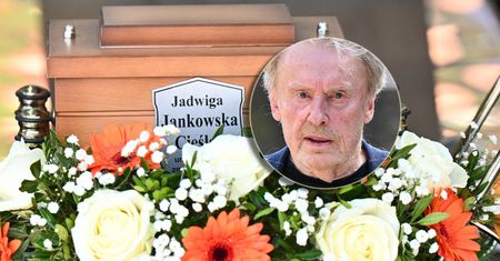 Tak Olbrychski ubrał się na pogrzeb Jankowskiej-Cieślak. Przystoi, czy nie? [ZDJĘCIA]