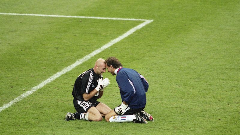 Fabien Barthez (z lewej)