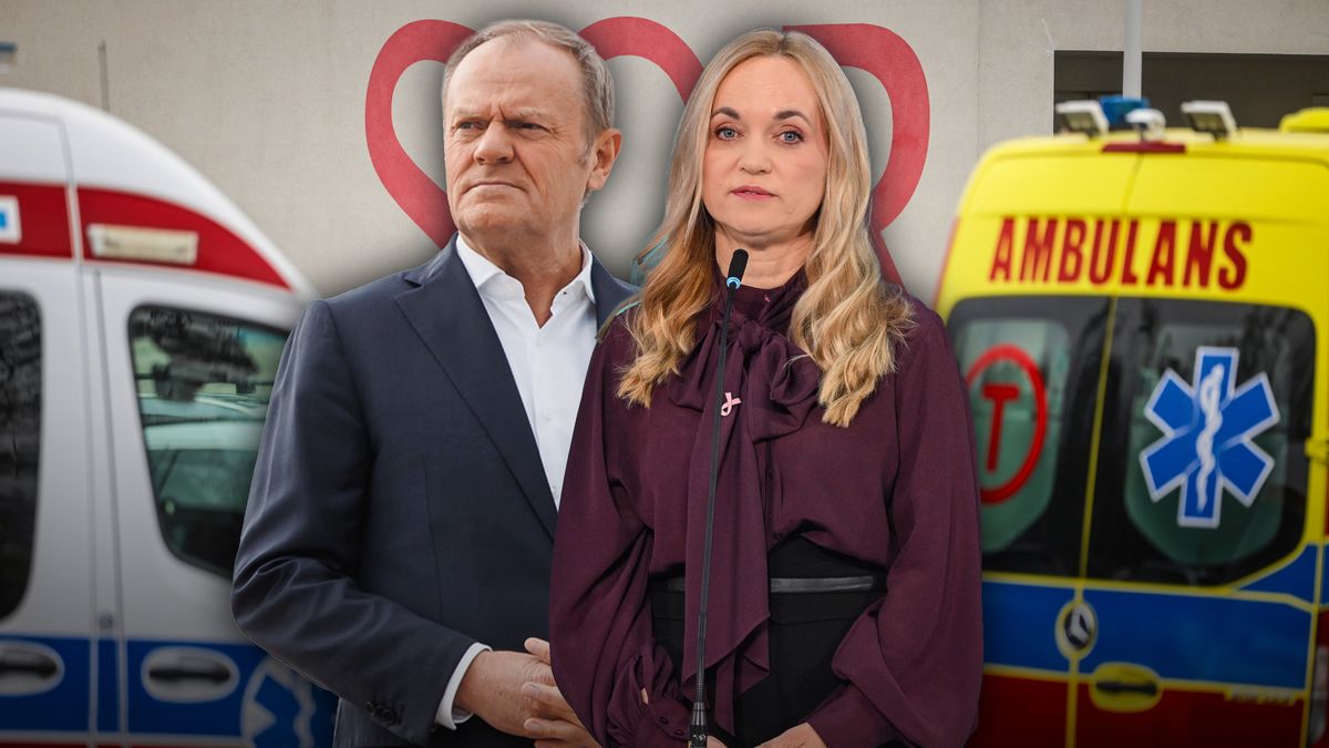 Premier Donald Tusk i minister zdrowia Jolanta Sobierańska-Grend