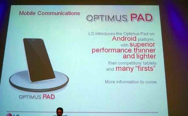LG Optimus Pad na CES 2011 2