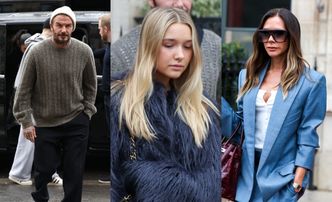 Posępni Beckhamowie snują się po Paryżu z przybitą Harper. Tak bardzo tęsknią za Brooklynem? (ZDJĘCIA)