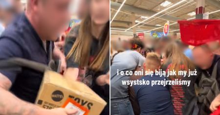 Wyrywali sobie towar w Katowicach. Już 1,7 mln wyświetleń