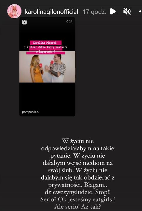 Karolina Gilon karci Karolinę Pisarek