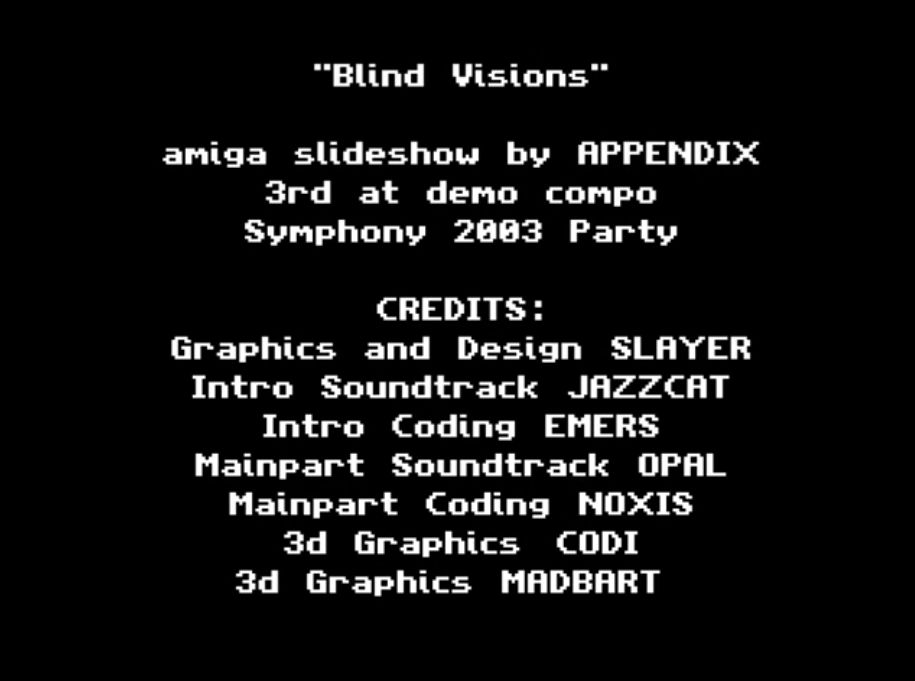 Tzw. lista płac w produkcji grupy Appendix "Blind Visions" z 2003r.