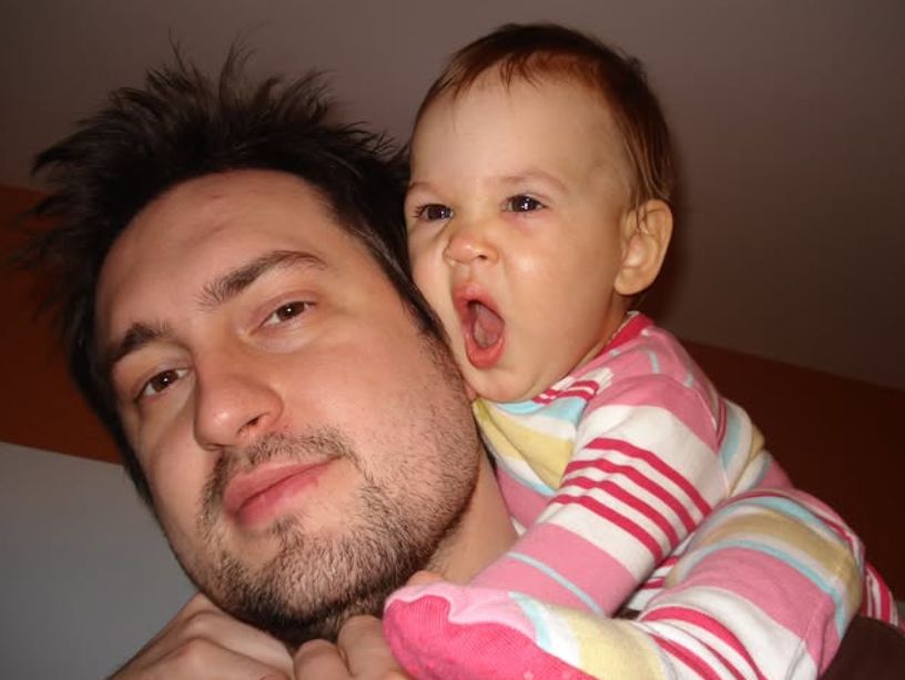 Marcin Prokop z córką