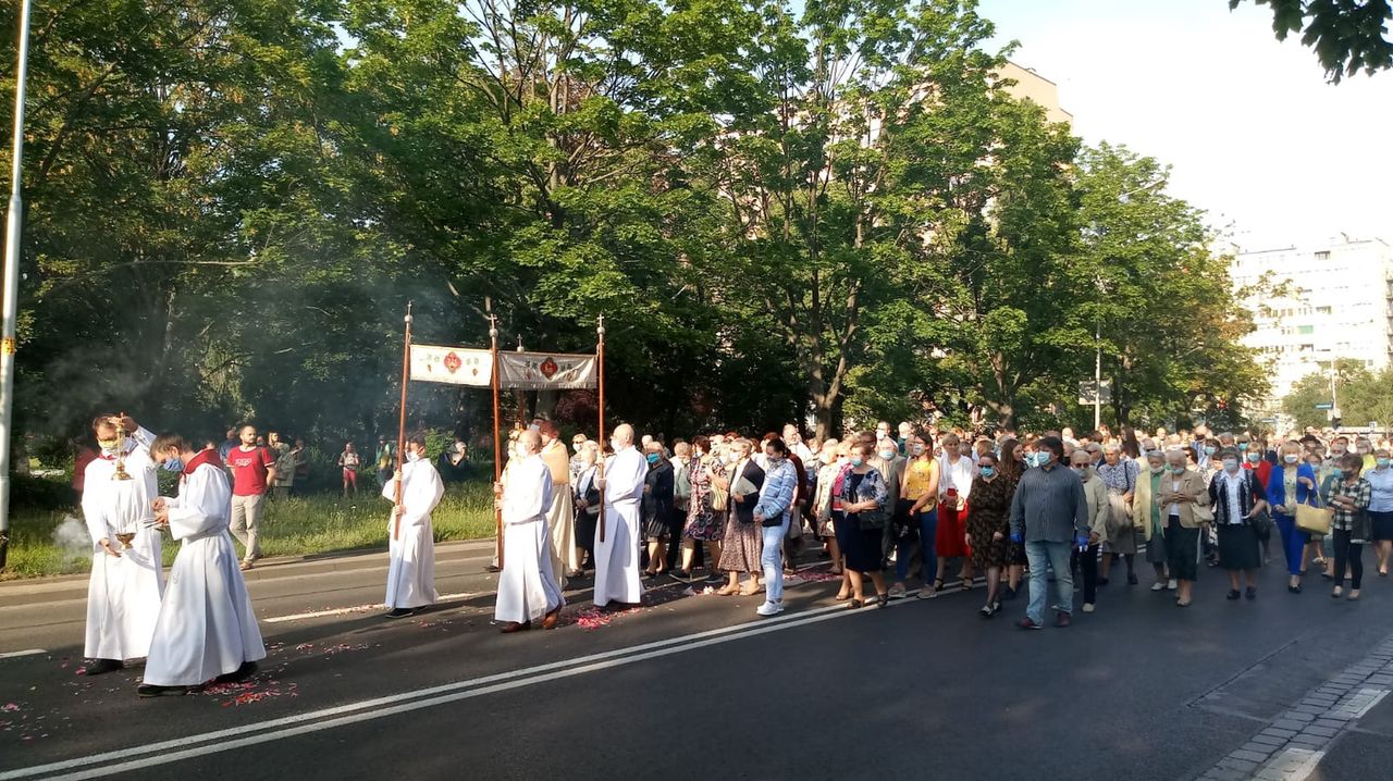 Procesja Bożego Ciała we Wrocławiu.