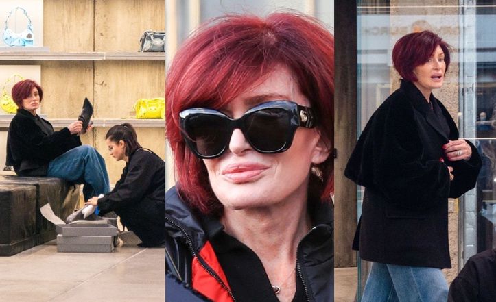 70-letnia Sharon Osbourne oddaje się shoppingowi w butiku Balenciagi. Widać, że przystopowała z ingerowaniem w urodę? (ZDJĘCIA)