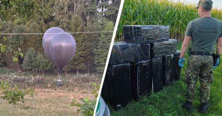 Papierosy latały w balonach nad granicą. SG ujawniła wartość towaru