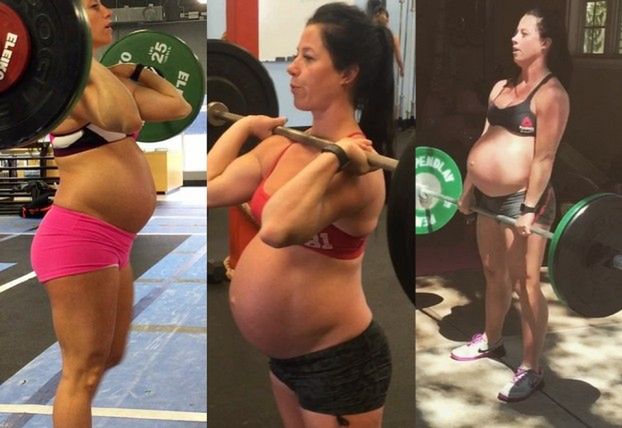 Trenerka fitness podnosi ciężary w 38. tygodniu ciąży!