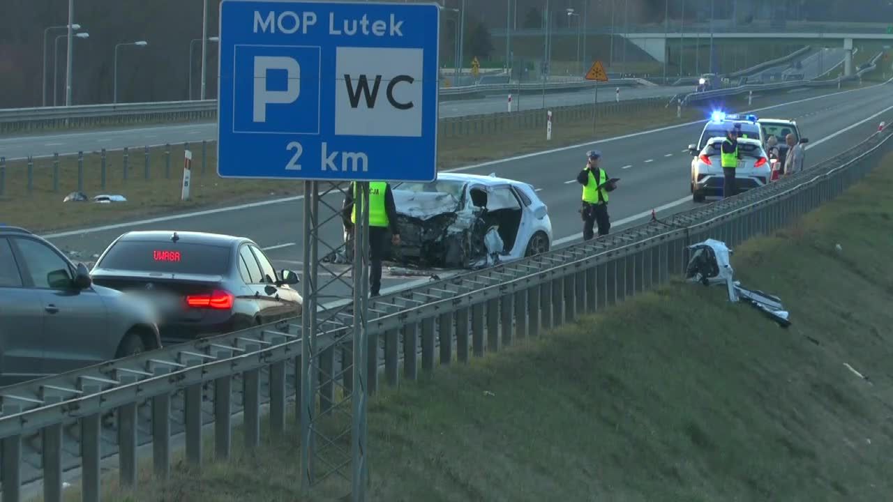 Tragiczny wypadek na S7 pod Olsztynem – jedno z aut jechało pod prąd