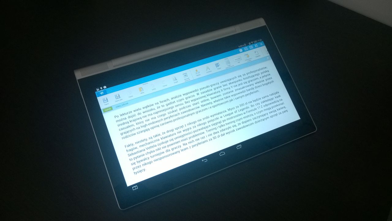 Lenovo Yoga Tablet 2 Pro - narzędzie do pracy