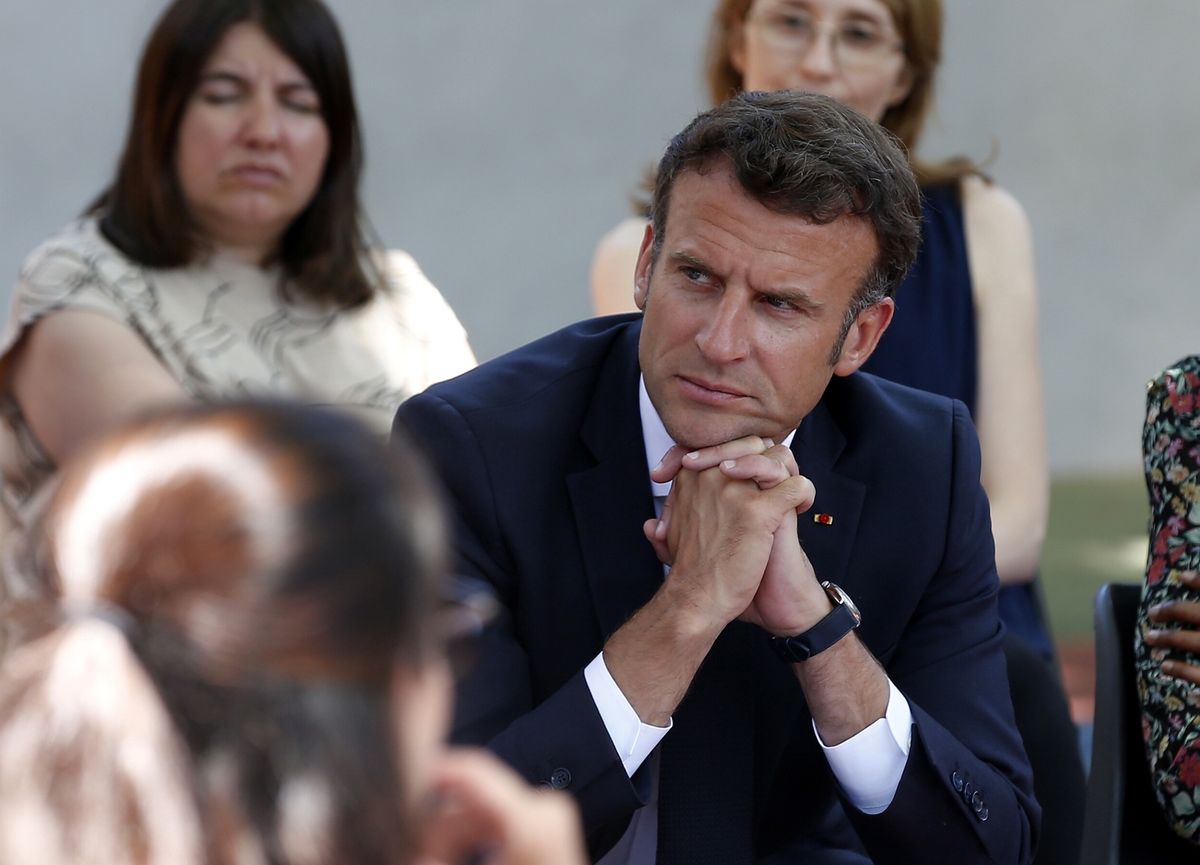 Prezydent Francji Emmanuel Macron 