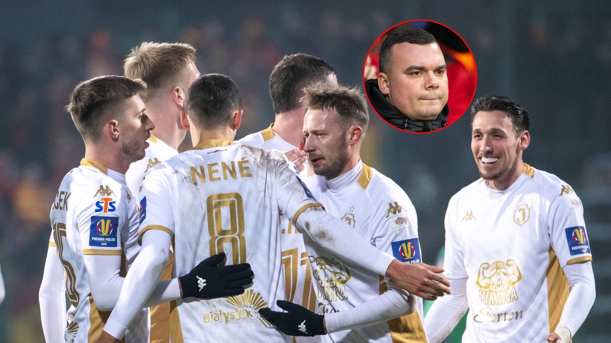 PAP / Tytus Żmijewski / Na zdjęciu: Jagiellonia Białystok pewnie pokonała Olimpię Grudziądz w Pucharze Polski